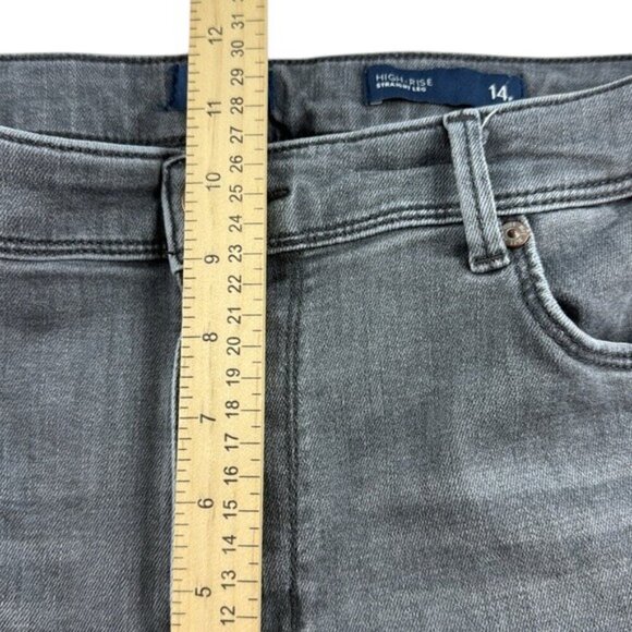 J Jill Jeans High Rise Straight Leg Grey Women's Size 14P - Picture 6 of 8